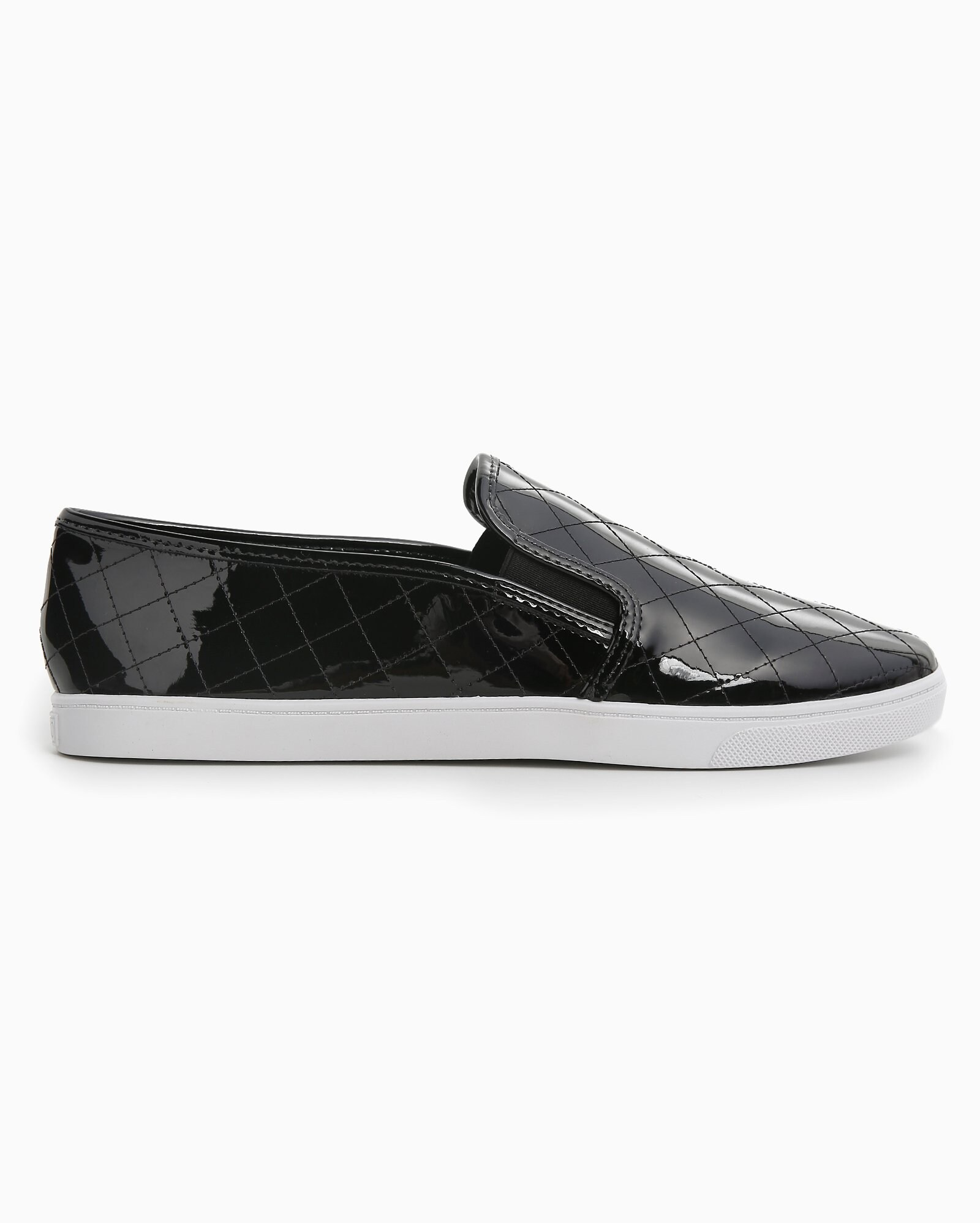 Riachuelo | Tênis Casual Slip On Pespontado Verniz Via Uno - Preto