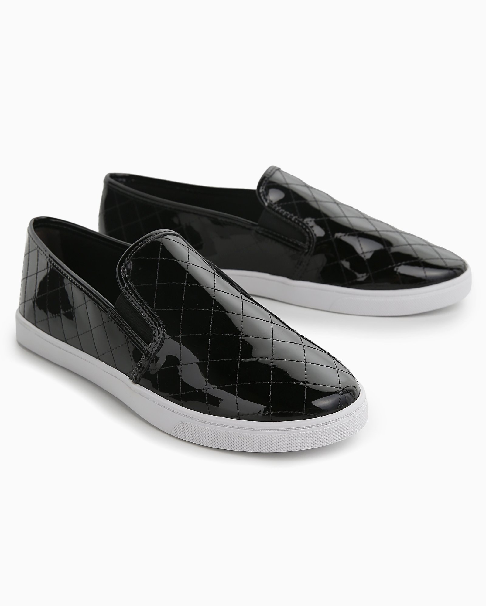 Riachuelo | Tênis Casual Slip On Pespontado Verniz Via Uno - Preto