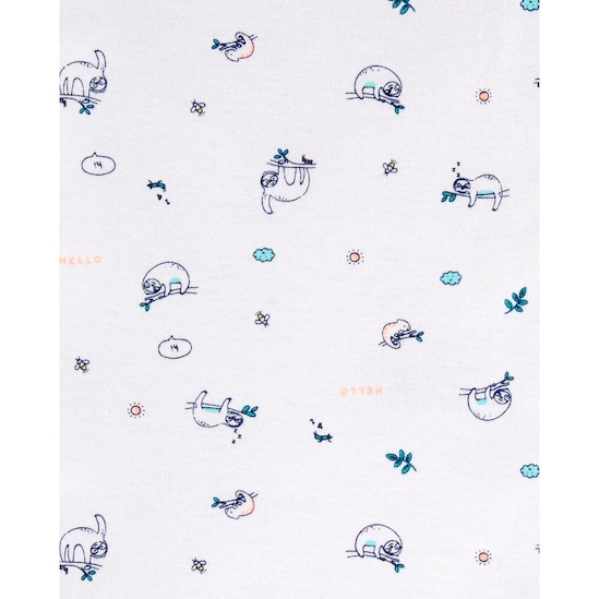 Kit Body 3 Peças Preguiça Carter's - Azul