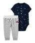 Conjunto 2 Peças Esportes Carter's - Azul Marinho/Cinza