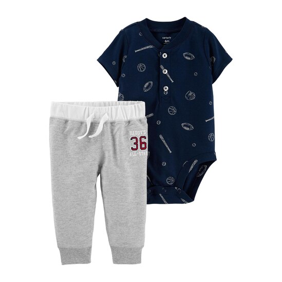 Conjunto 2 Peças Esportes Carter's - Azul Marinho/Cinza