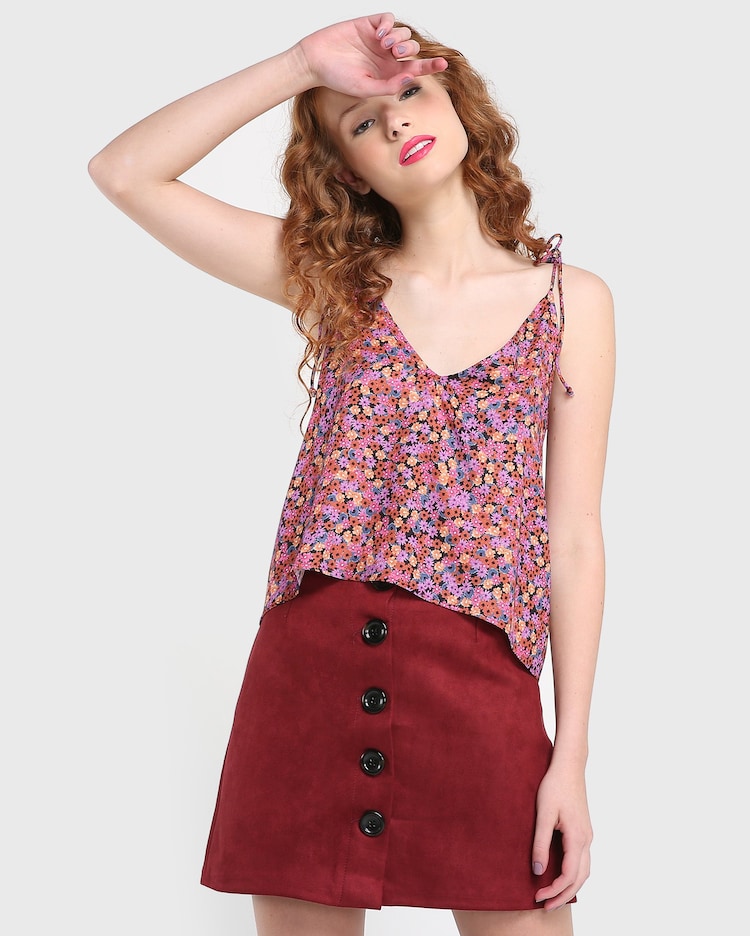 Riachuelo Regata Alça Fina Floral