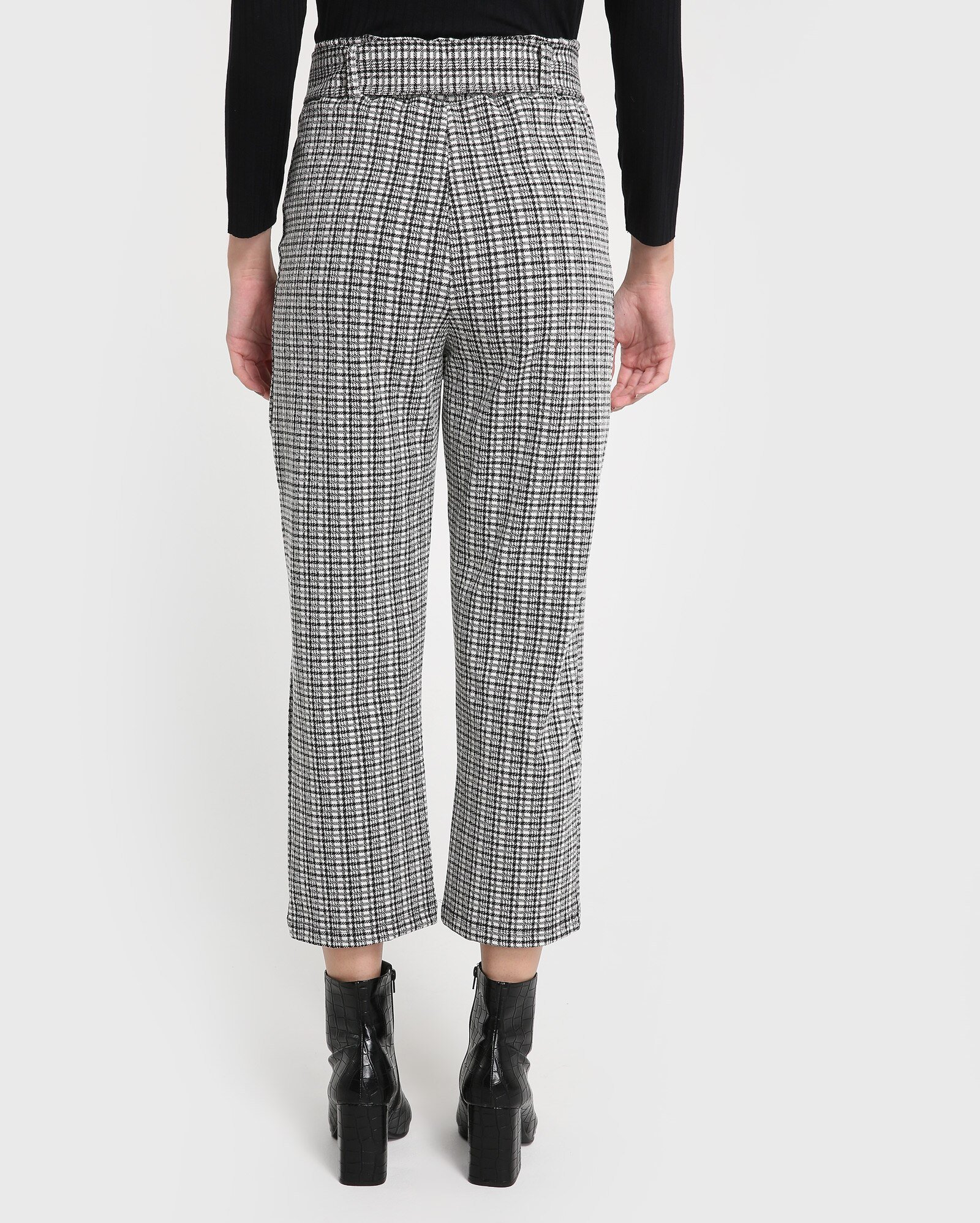 Calça Clochard Xadrez Preto e Branco