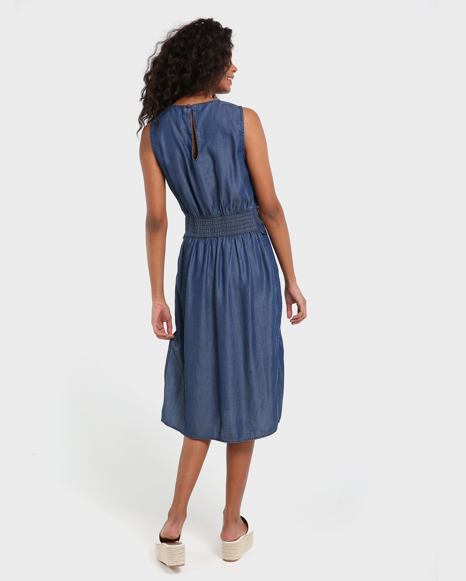 Riachuelo Vestido Midi Jeans