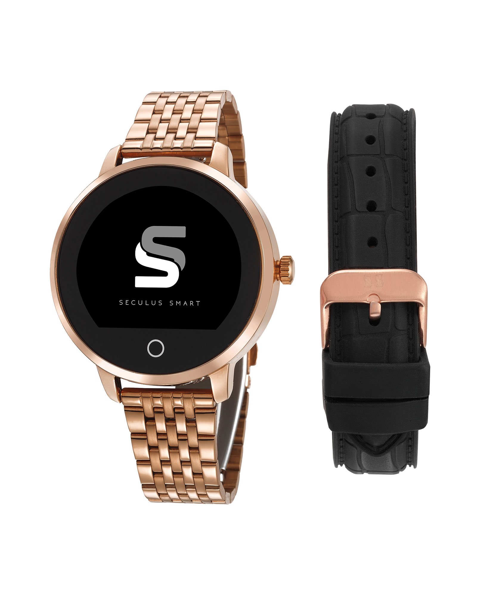 Riachuelo | Relógio Smartwatch Unissex com GPS Troca Pulseira Aço Unissex  Seculus - Dourado