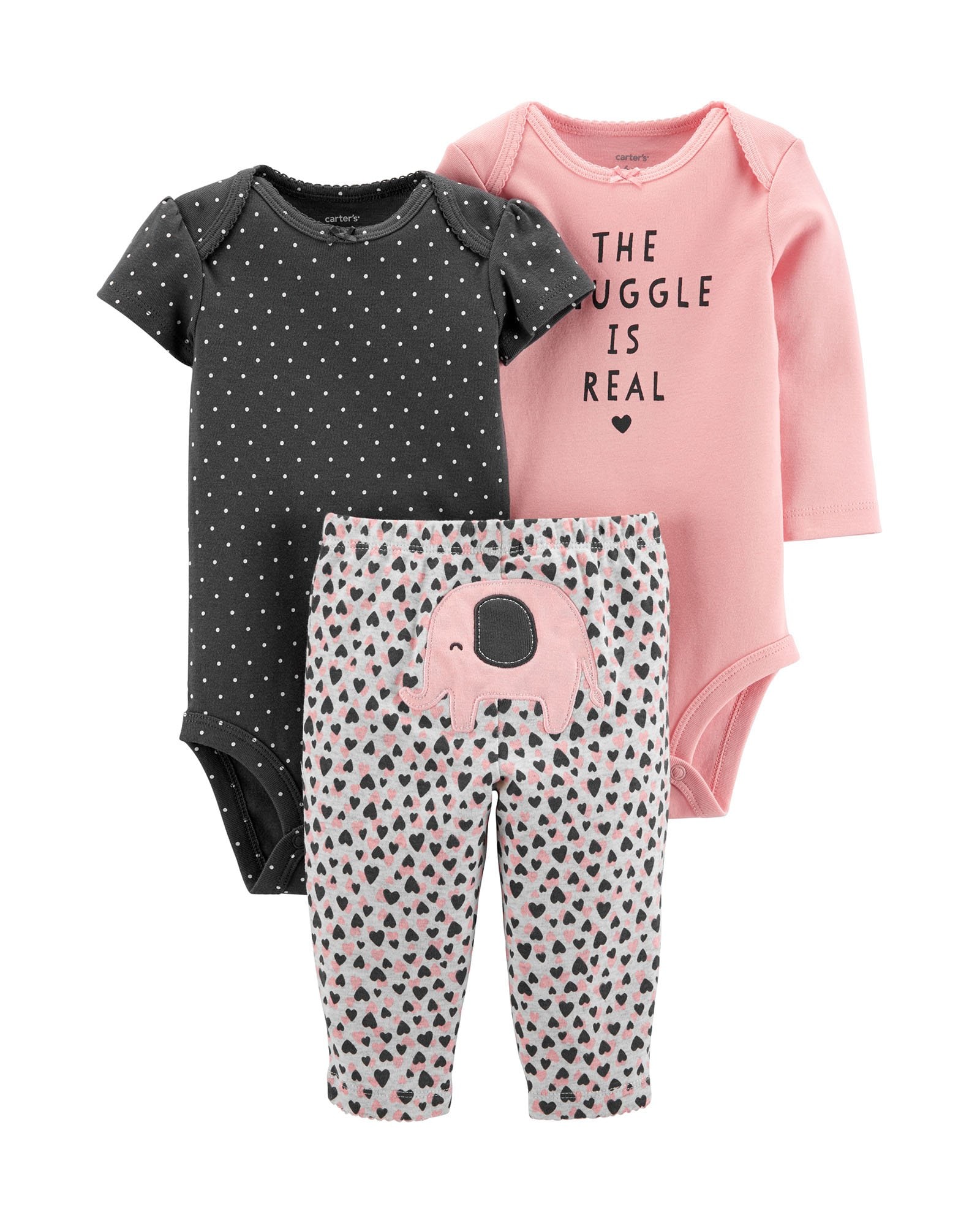 Riachuelo Conjunto Bebê 3 Peças The Snuggle Is Real Carter´s Multicor