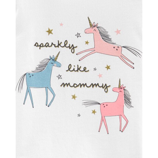 Conjunto Bebê 2 Peças Sparkly Like Mommy Carter´s - Branco