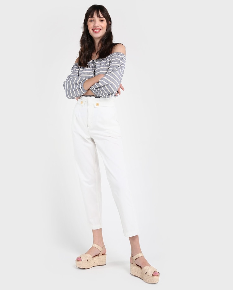 Riachuelo Calça Jeans Color Clochard Branco