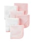 Kit paninho de boca 6 peças listras rosa | Carter's