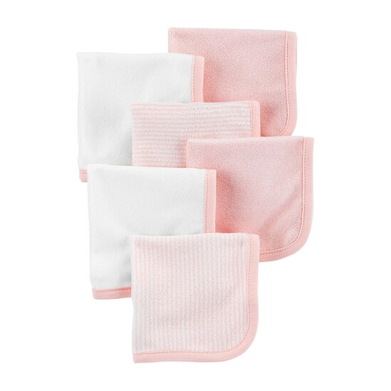 Kit paninho de boca 6 peças listras rosa | Carter's