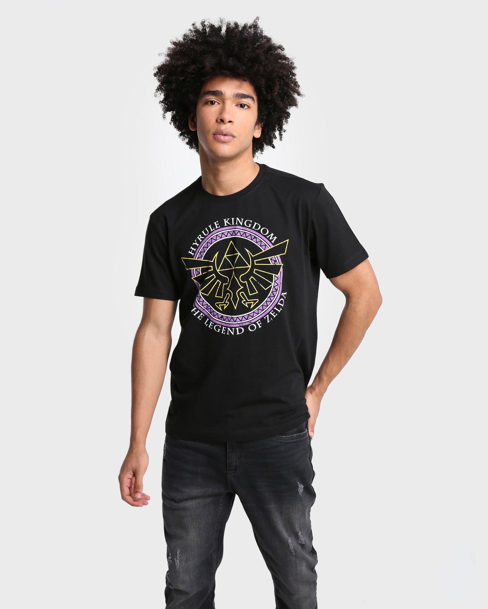Camiseta Unisex The Legend Of Zelda – Logo De Hyrule En Negro, 100% Algodón