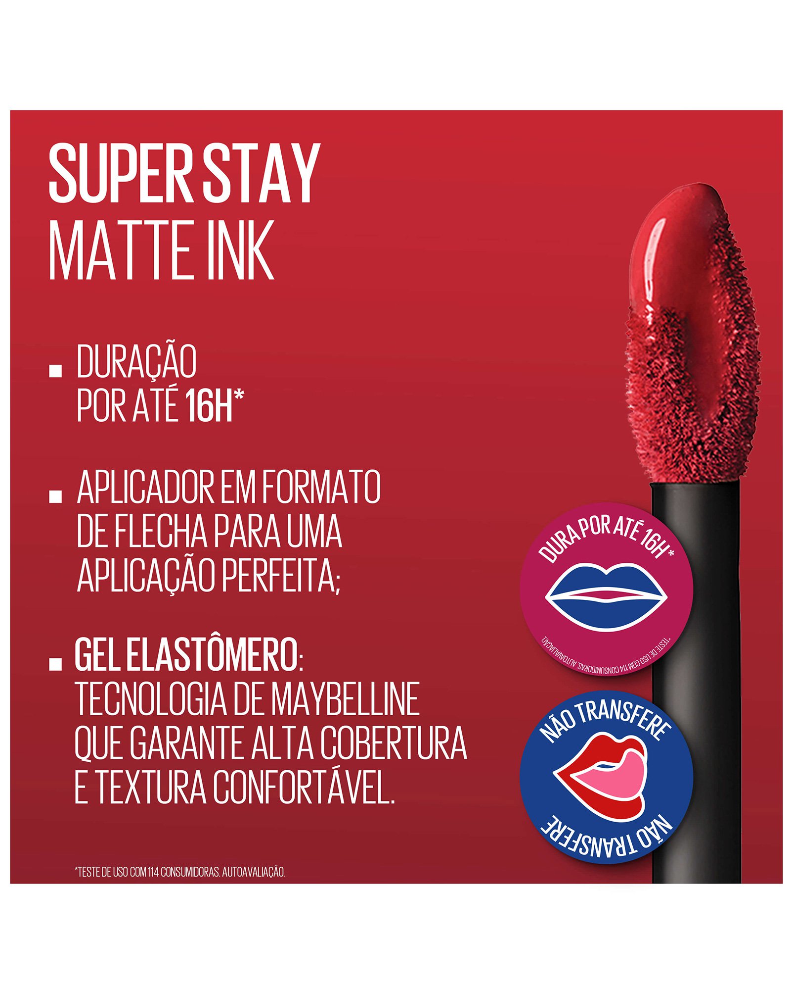 Batom Líquido Longa Duração Maybelline SuperStay Matte Ink 50 Voyager 5ml