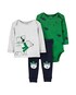 Conjunto 3 Peças Urso Polar Carter's - Verde