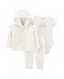Conjunto Bebê 3 Peças Carter´s Born To Shine Bege Escuro