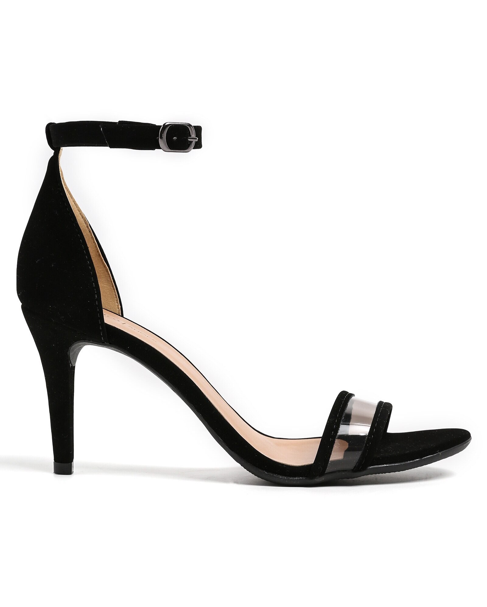 Riachuelo | Sandália Salto Fino Ankle Strap Vinil RCHLO Shoes - Preto