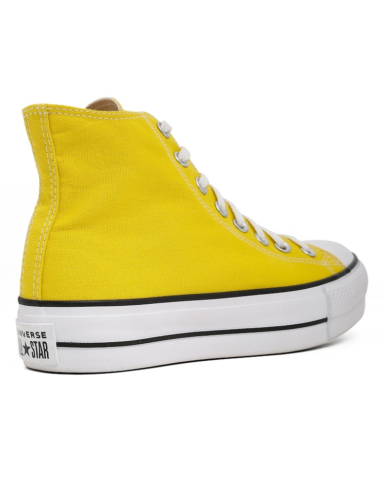 star chuck all star plataforma cano alto amarelo Star Plataforma All Star Amarelo Vivo Riachuelo Tênis Converse All Star  Chuck Taylor Cano Alto