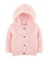 Cardigan Tricot Orelhinhas Carter's - Rosa Pastel