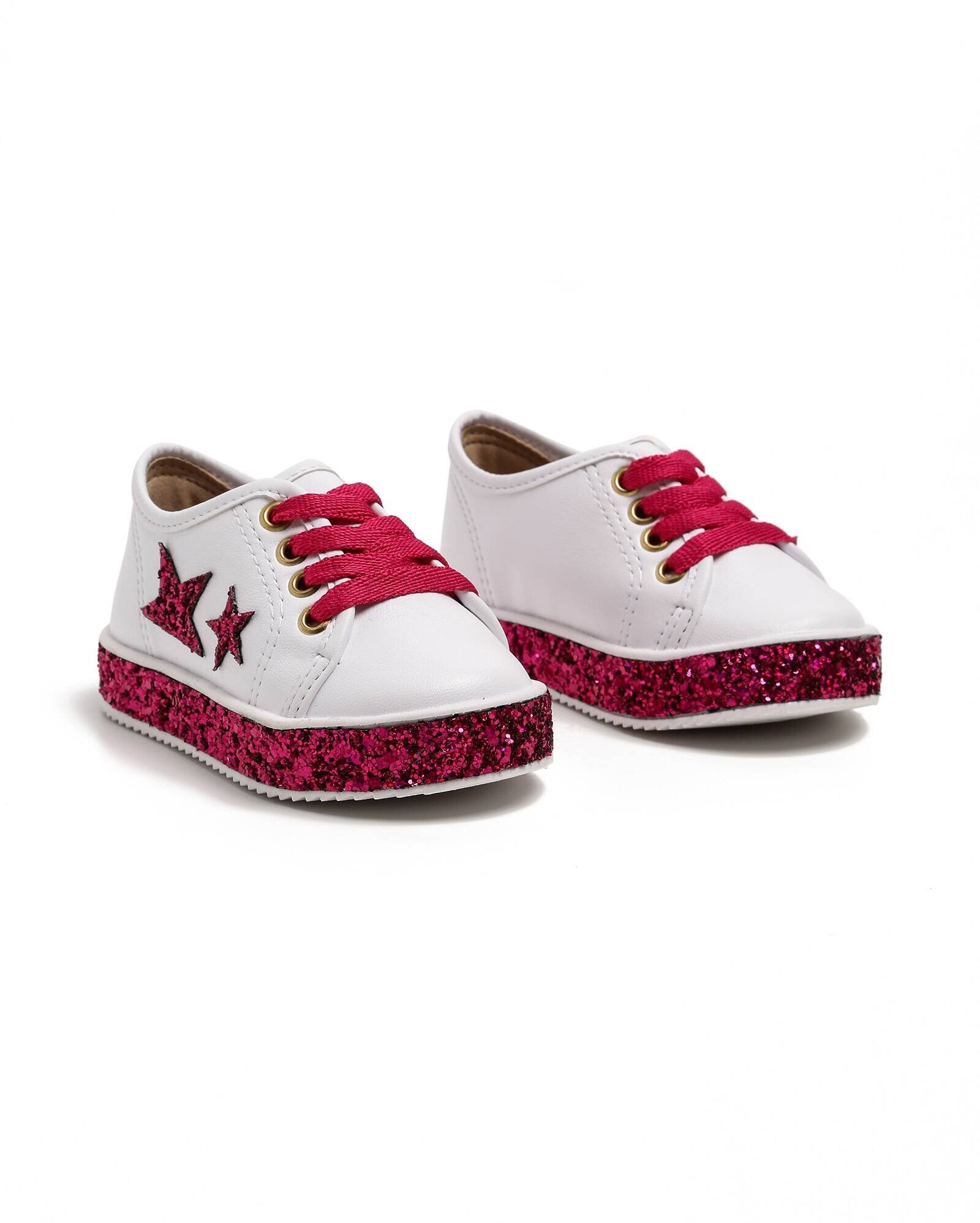 Riachuelo | Tênis Infantil Estrela Molekinha - Branco/Vermelho