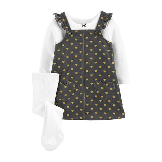 Conjunto 3 Peças Salopete - Branco