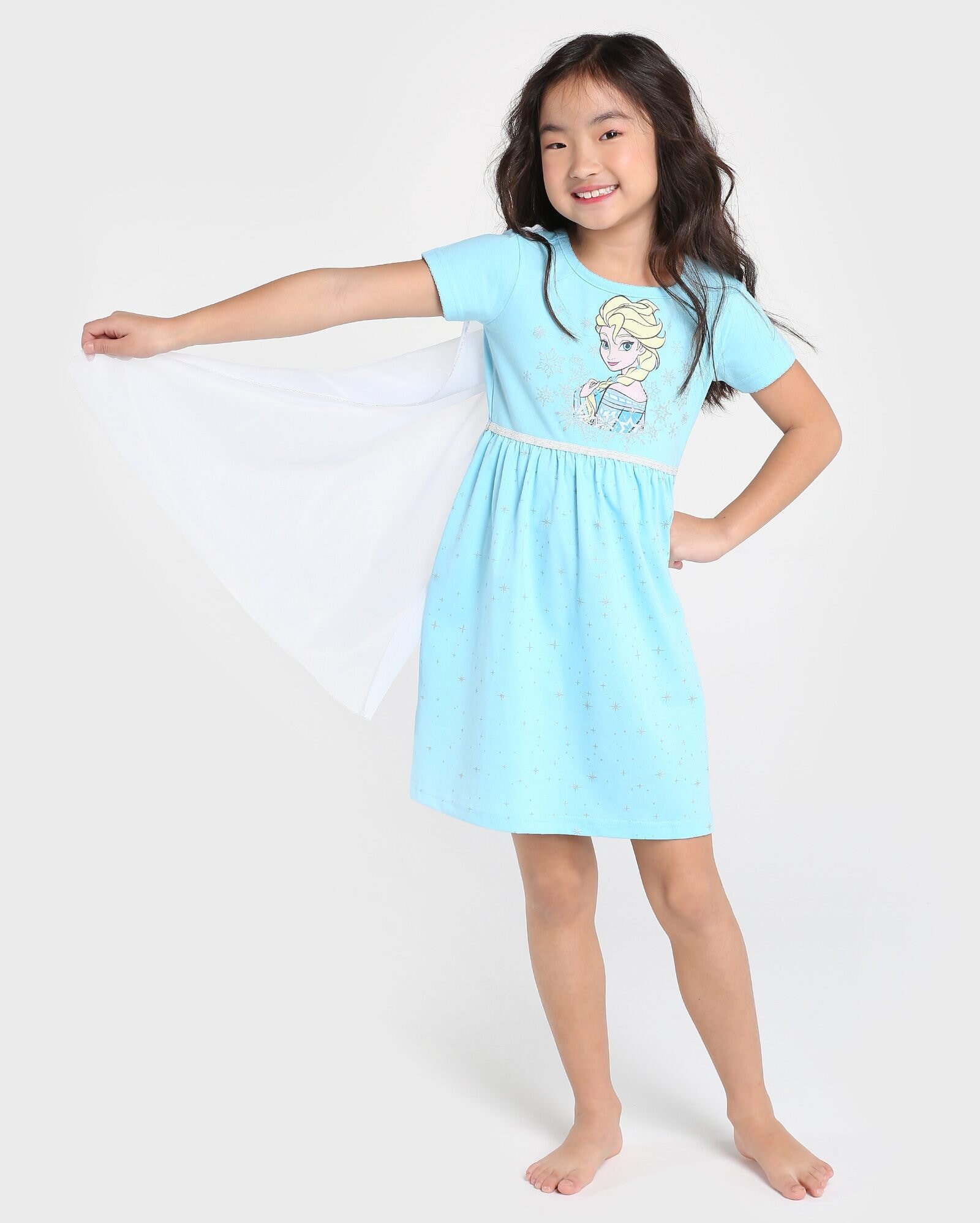 Riachuelo | Camisola Infantil Elsa Frozen Tule - Azul