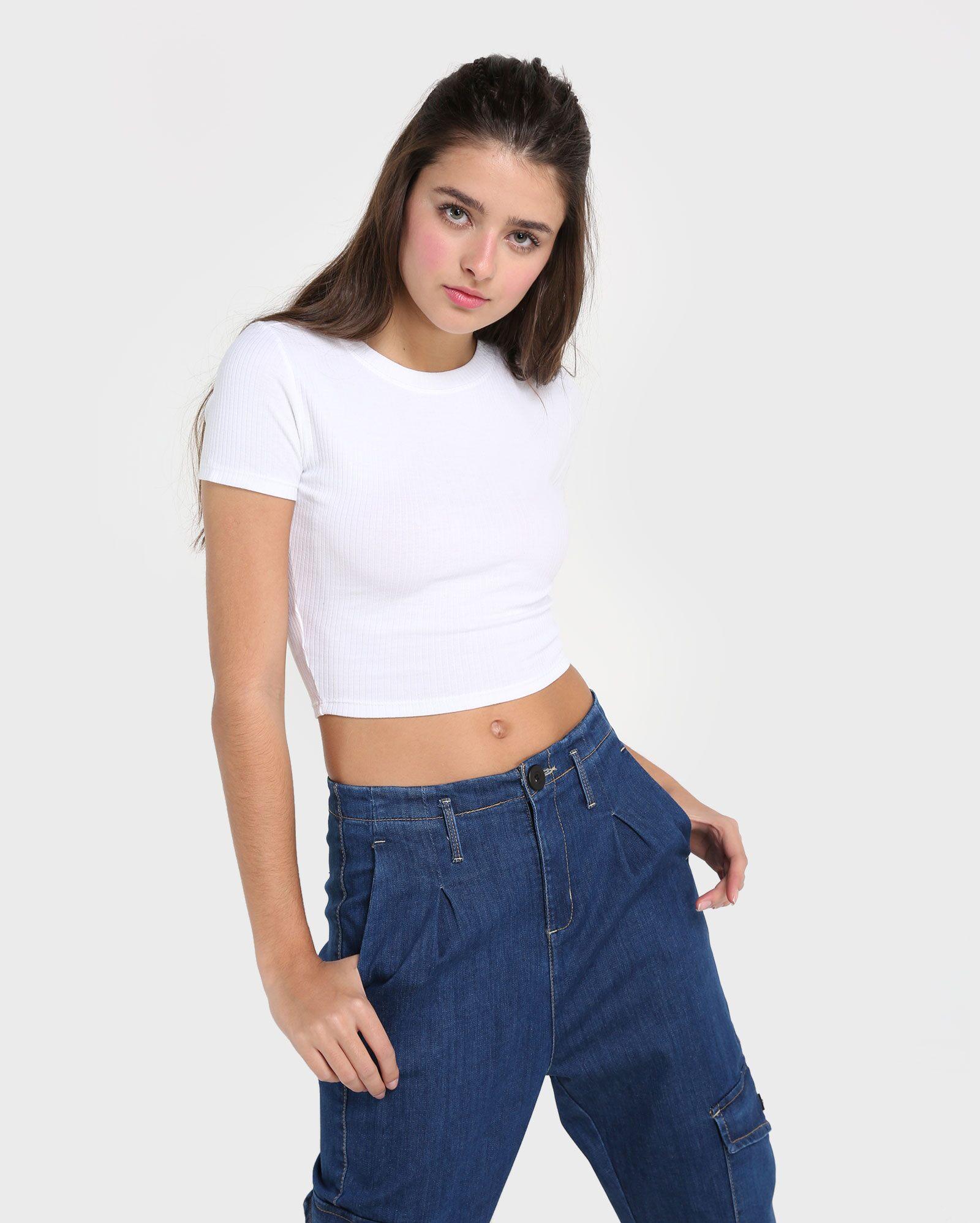 blusa cropped canelada