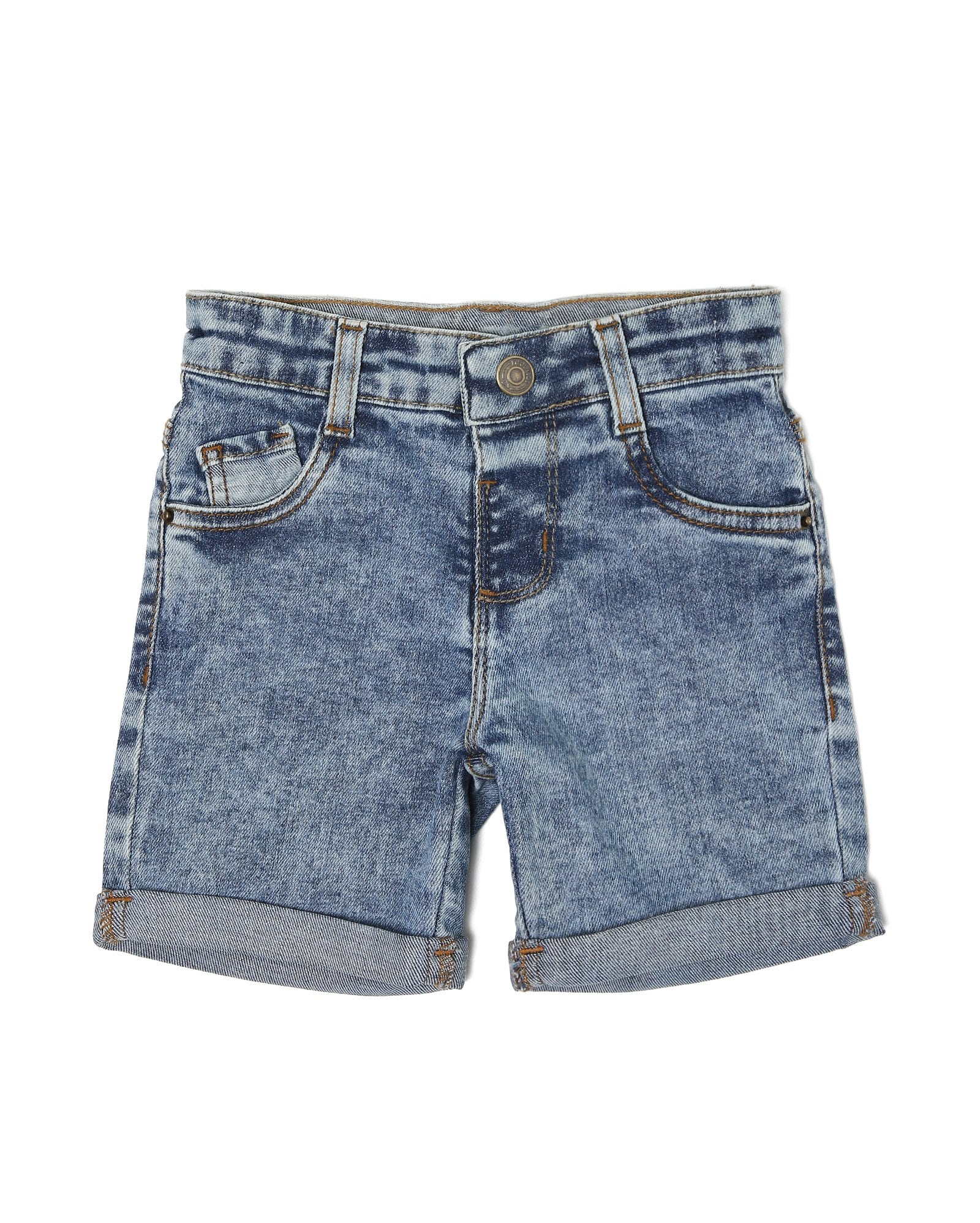 bermuda jeans com suspensório