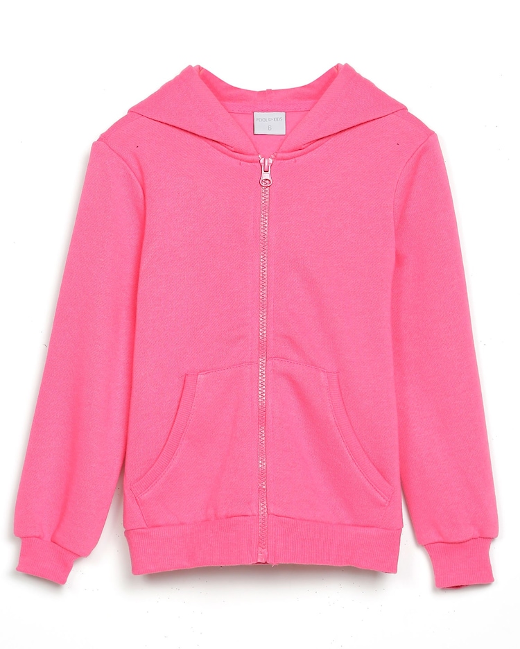 Riachuelo Blusão Moletom Aberto Básico Rosa