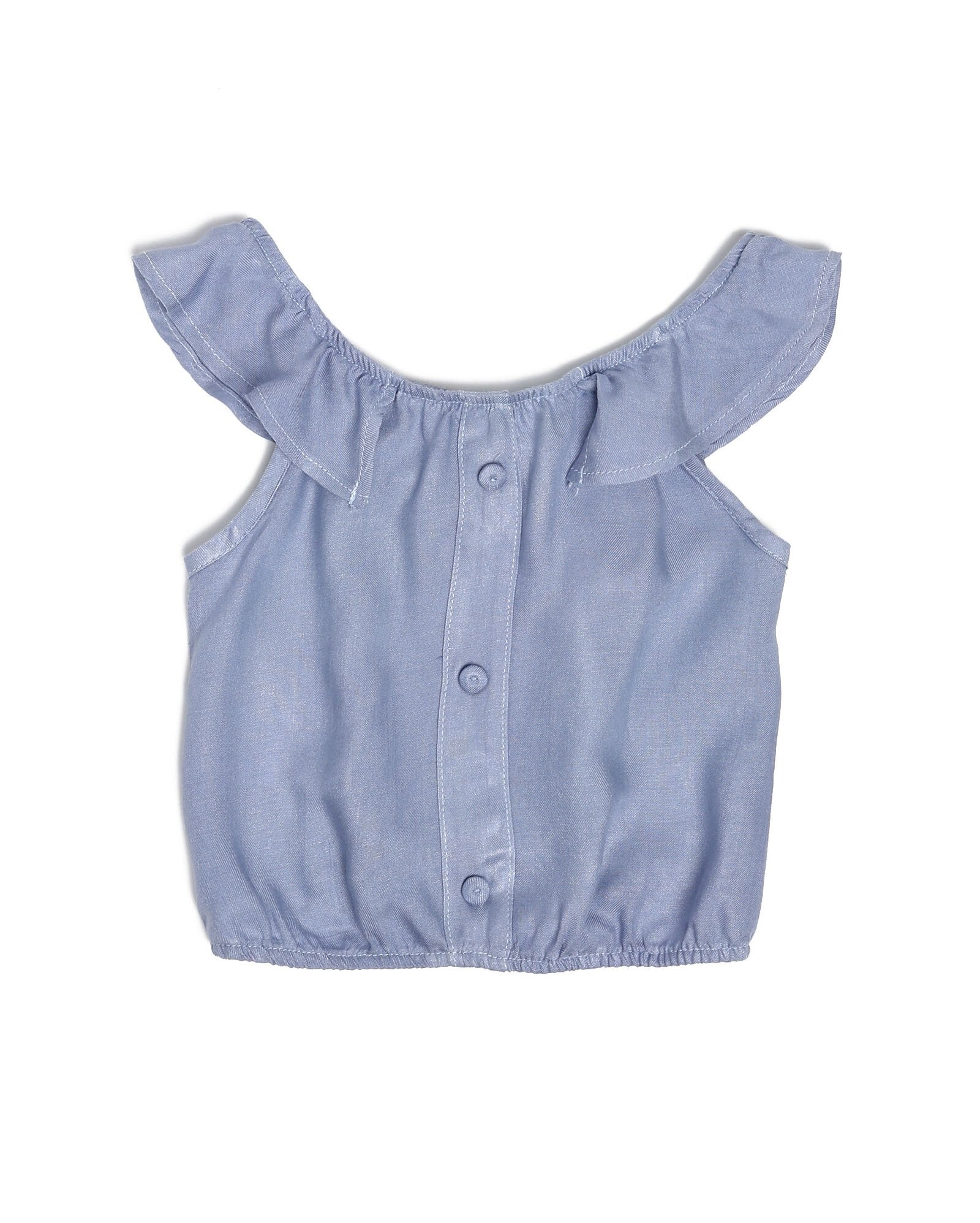 blusa ciganinha azul bebe