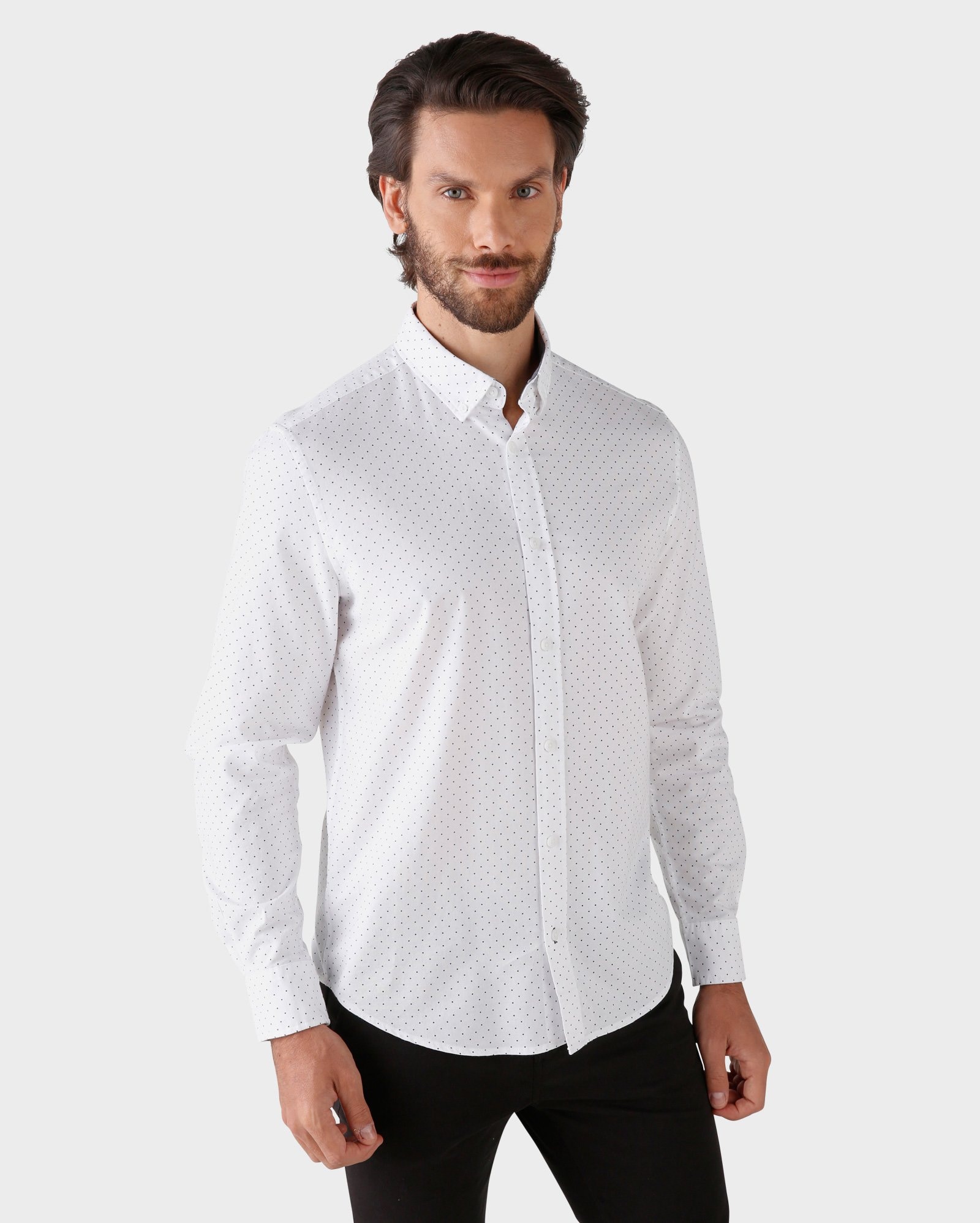 camisa social branca slim fit