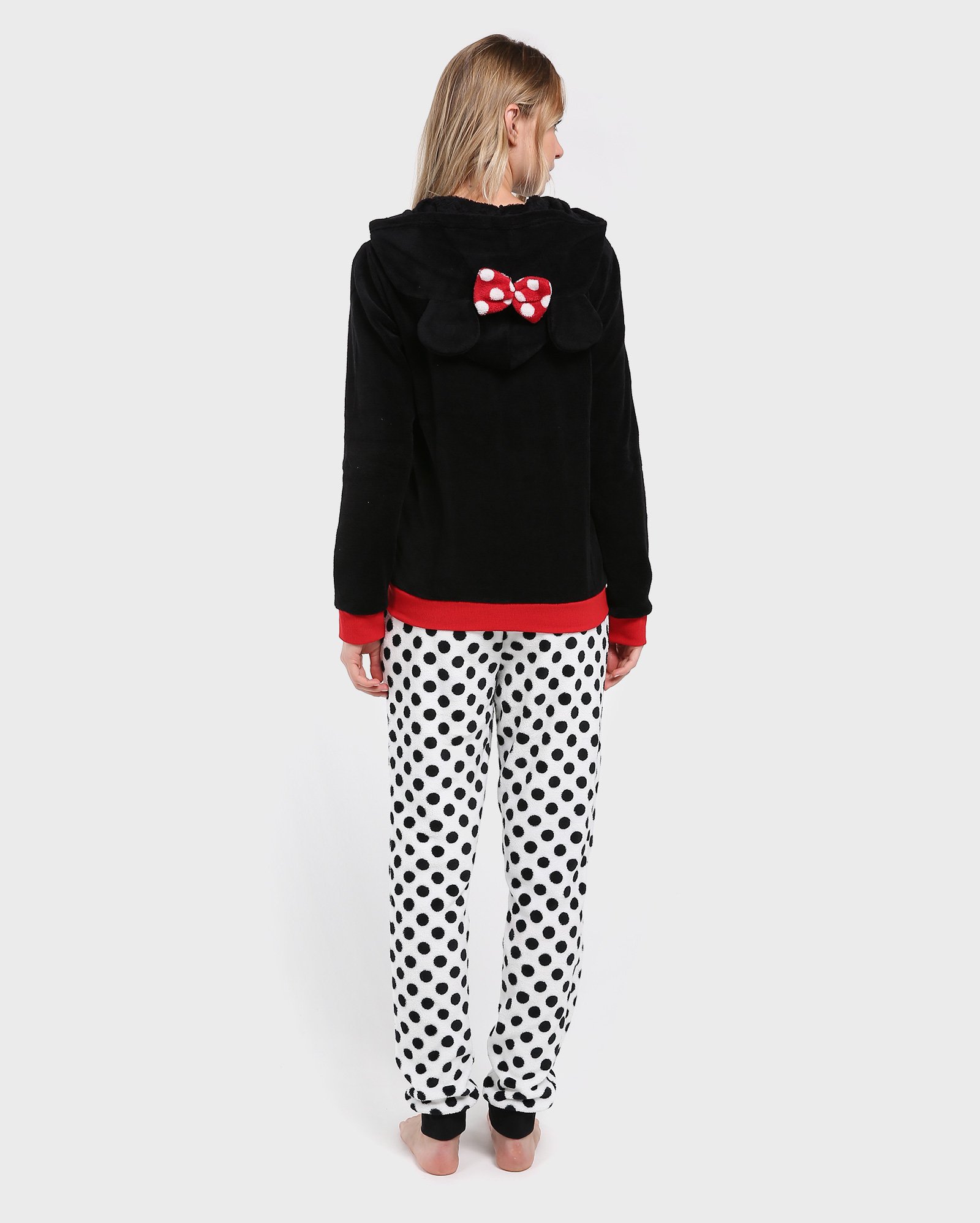 Riachuelo | Pijama Longo Microfibra Minnie Mouse - Preto