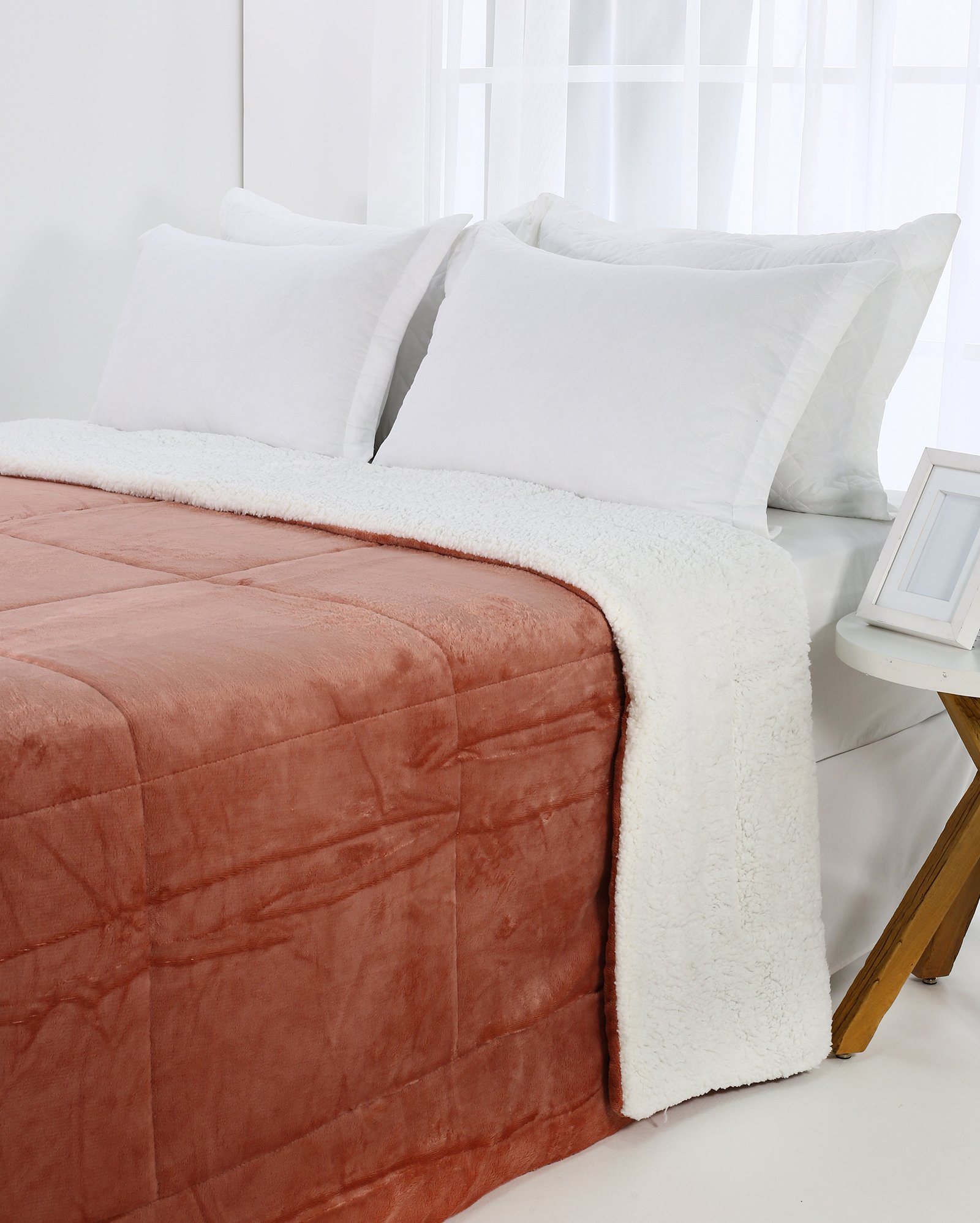 Riachuelo Edredom King Size Sherpa Ak Home Rosa Médio