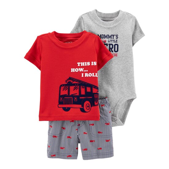 Conjunto 3 Peças Firetruck Carter's - Multicor