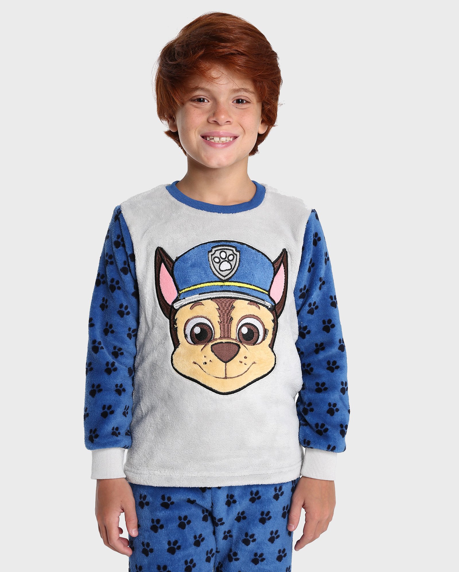 Riachuelo | Pijama Infantil Longo Fleece Patrulha Canina - Cinza