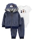 Conjunto 3 Peças Little Dog Carter's - Azul