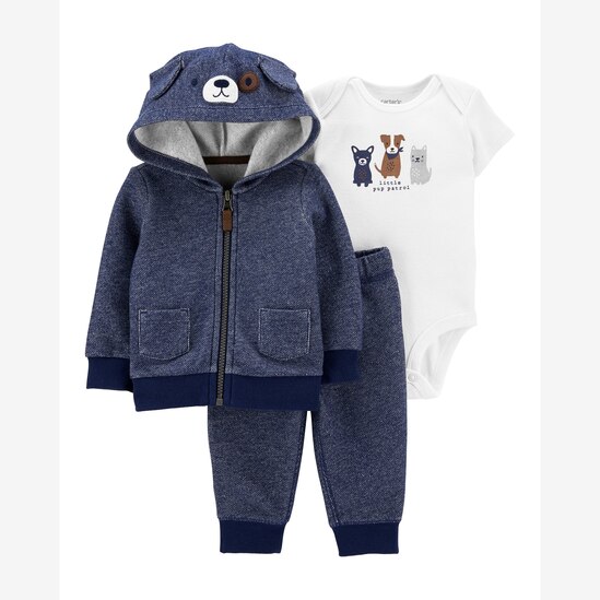 Conjunto 3 Peças Little Dog Carter's - Azul