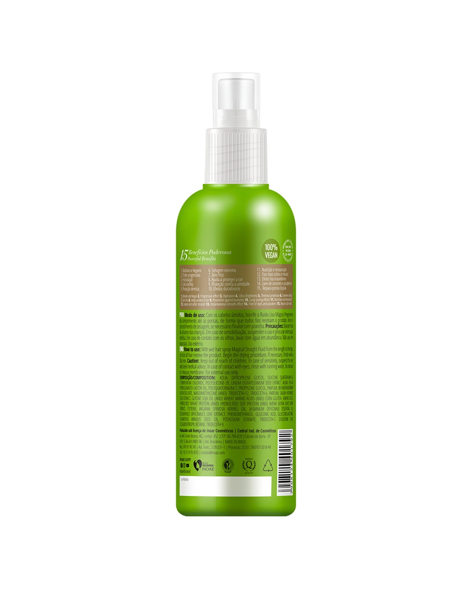 Finalizador Fluído Protetor Termoativo  Liso Mágico Progressivo Inoar 200ml