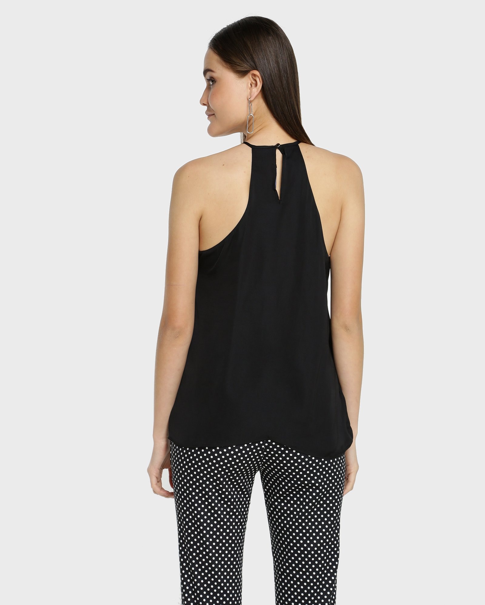Riachuelo | Blusa Regata Decote Trapézio - Preto