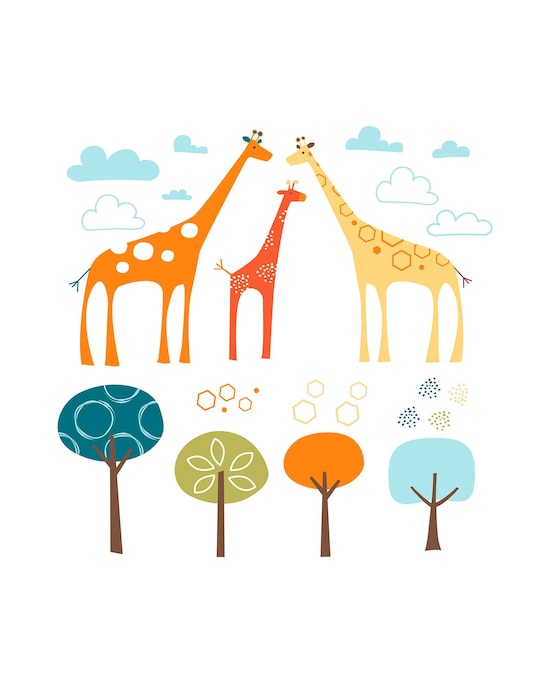 Adesivo de Parede Safari de Girafas 31x32cm Skip Hop