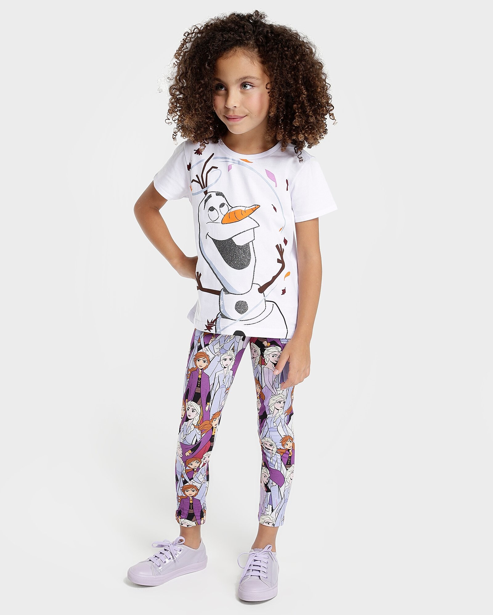Riachuelo | Calça Legging Infantil Frozen Lilás Tam 4 a 10