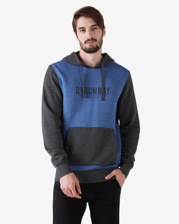 Riachuelo Blusa de Moletom Masculina Fechado com Capuz Azul