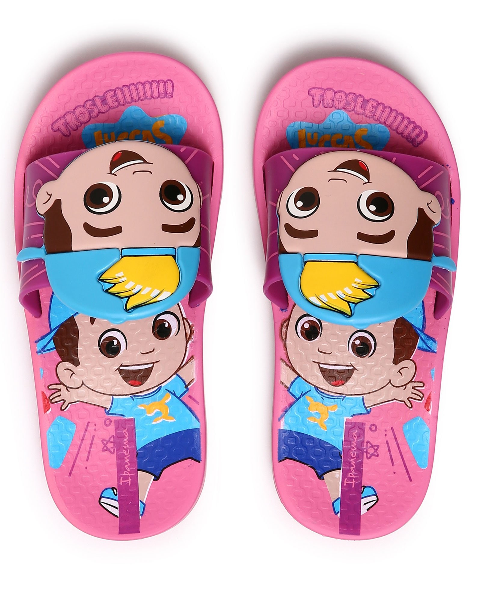 Riachuelo | Chinelo Slide Infantil Luccas Neto PVC Ipanema - Rosa Pink