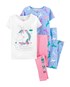 Kit Pijama 4 Peças Glitter Unicorn Carter's - Multicor