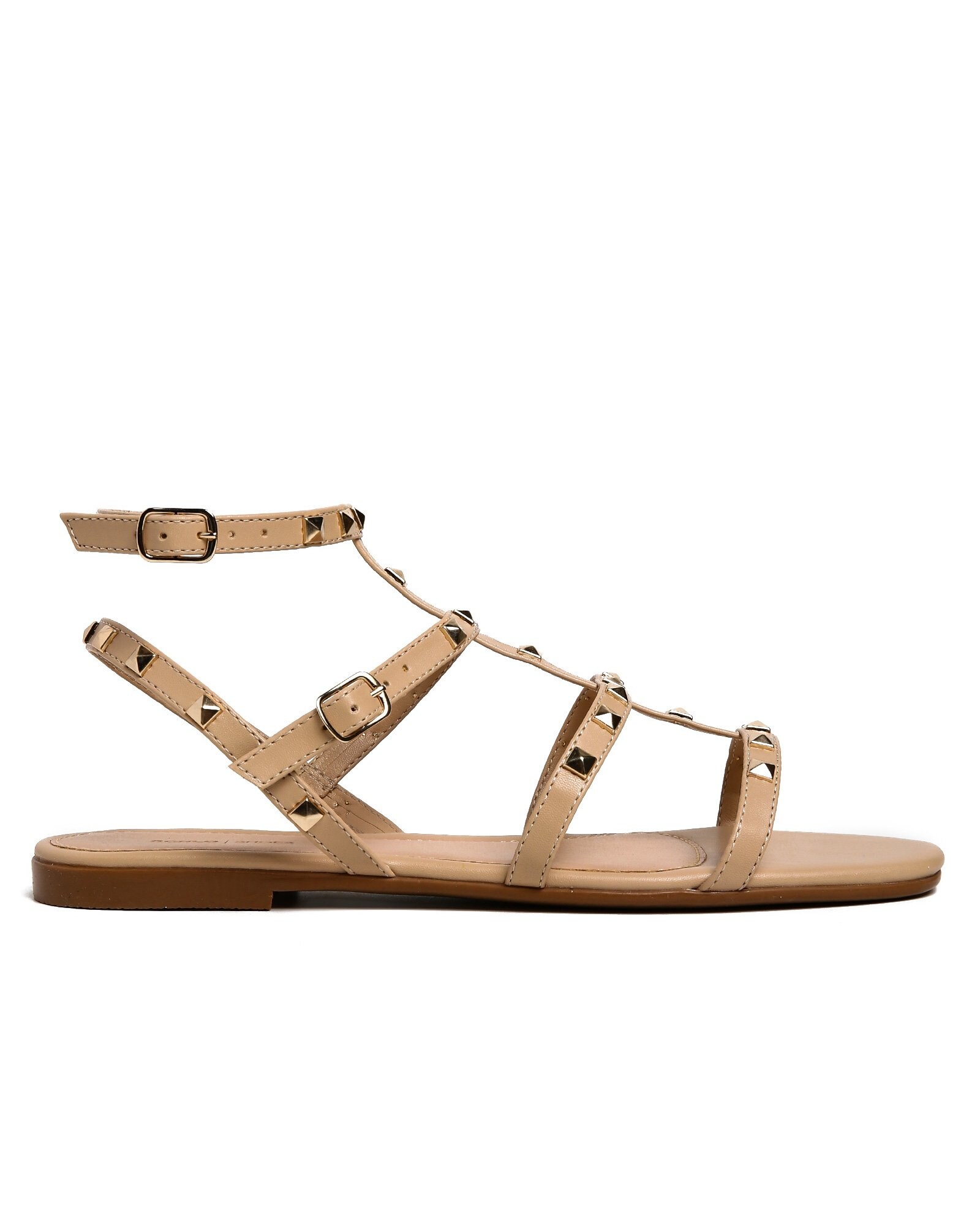 Sandália Rasteira Rosa Studs | Arezzo