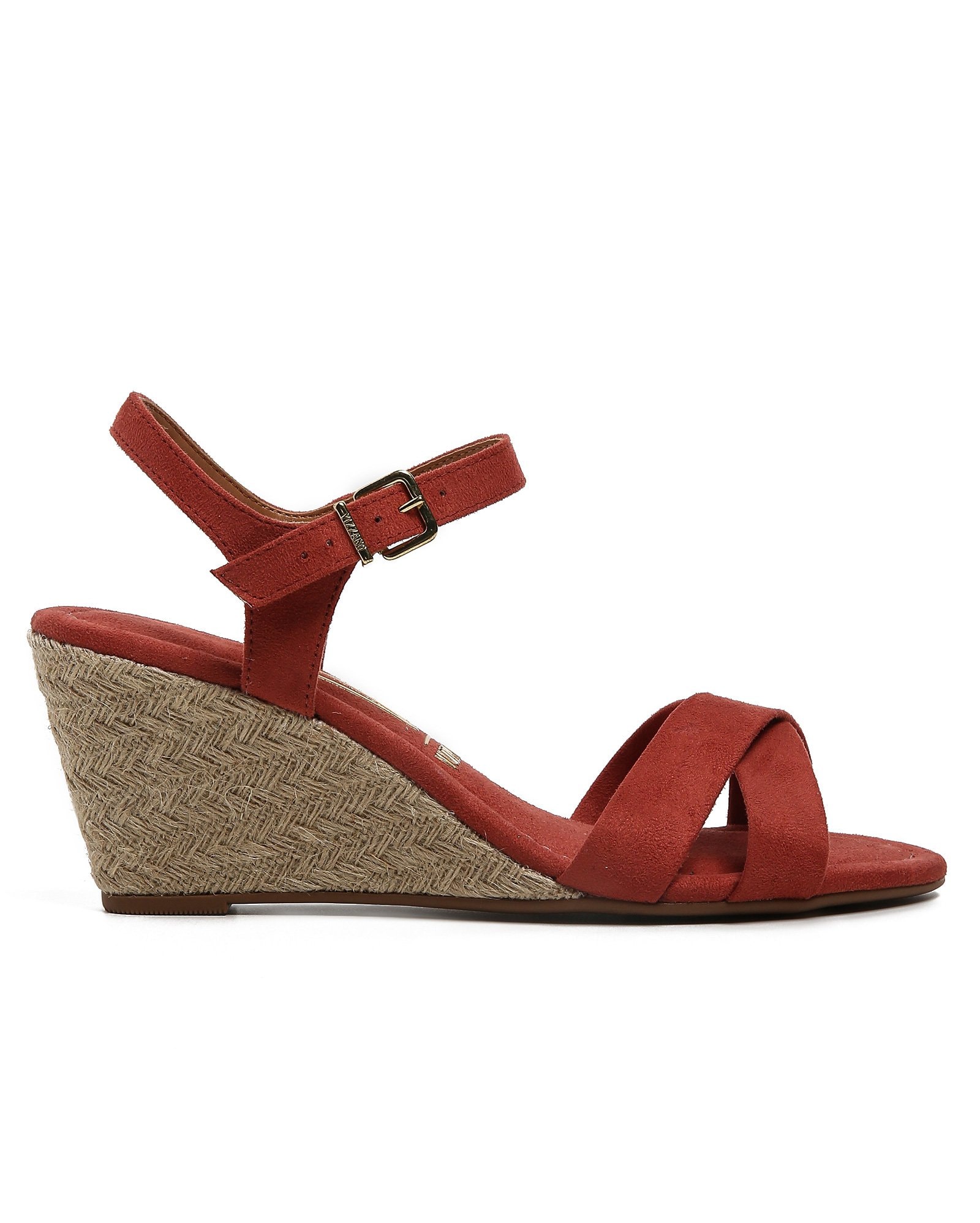 Riachuelo | Sandália Anabela Camurça Vizzano - Vermelho Terracota