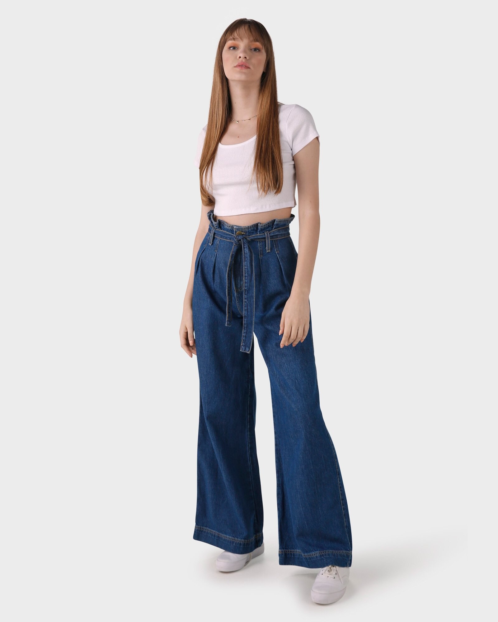 Riachuelo | Calça Jeans Feminina Wide Leg Denim Médio Pool by Riachuelo