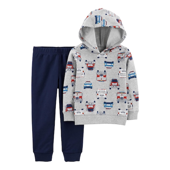 Conjunto 2 Peças Carros Utilitários Carter's - Cinza Mescla