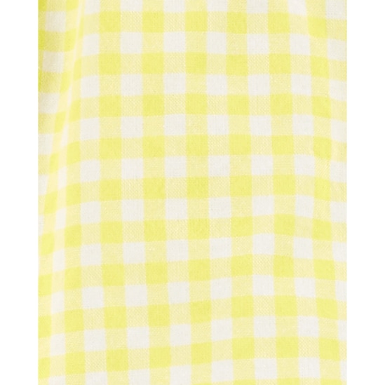 Conjunto 2 Peças Bata Xadrez Carter's - Amarelo