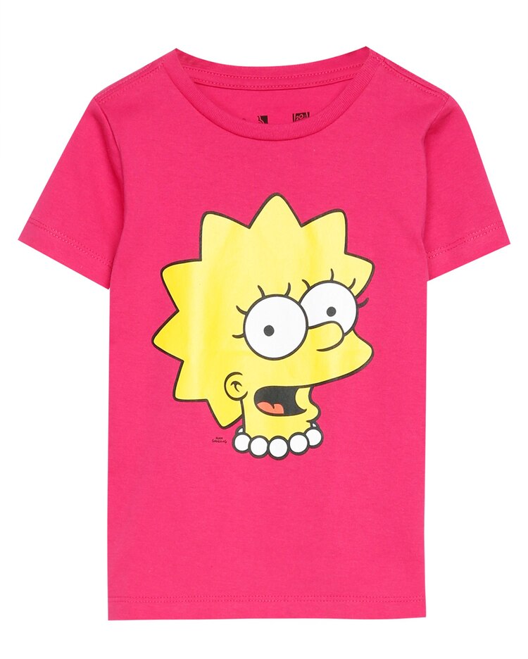 Riachuelo Camiseta Infantil Lisa Os Simpsons Rosa Pink Tam a 10