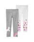 Kit Calça 2 Peças Unicórnio Carter's - Branco/Cinza