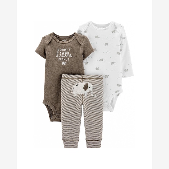 Conjunto 3 Peças Little Peanut Carter's - Marrom